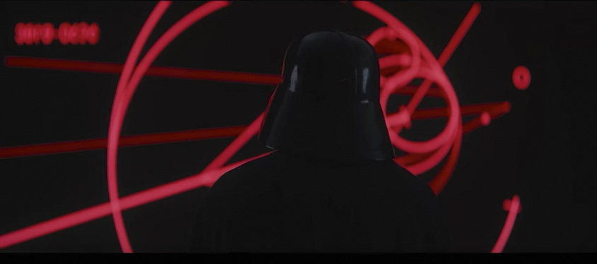 En minut och 56 sekunder in i nya trailern för Rogue One: A Star Wars Story dyker han upp - Darth Vader. Foto: Youtube